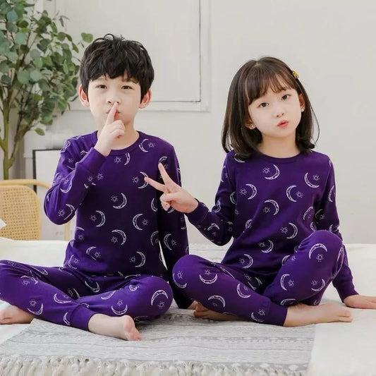 Purple Moon and stars Kids night suit