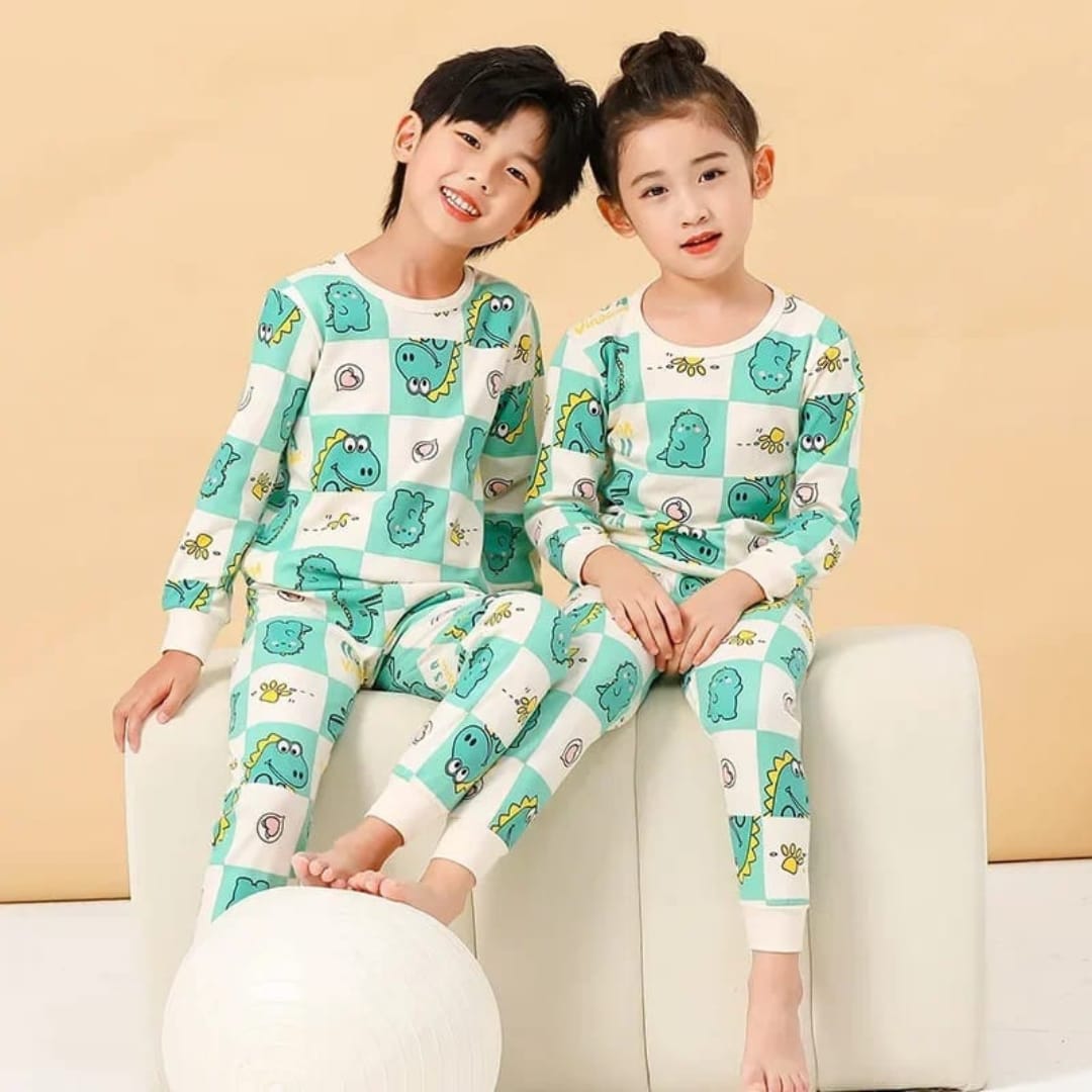 Off white crocodile Kids night suit