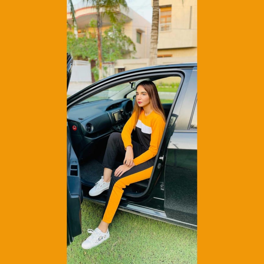 Yellow Straight Panel Full Sleeves T Shirt with Panel Pajama Suit for her