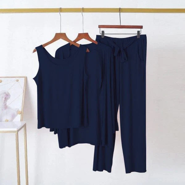 Black 3 Piece Night suit For Her