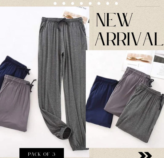 Pack of 3 Plain  Trousers for Women