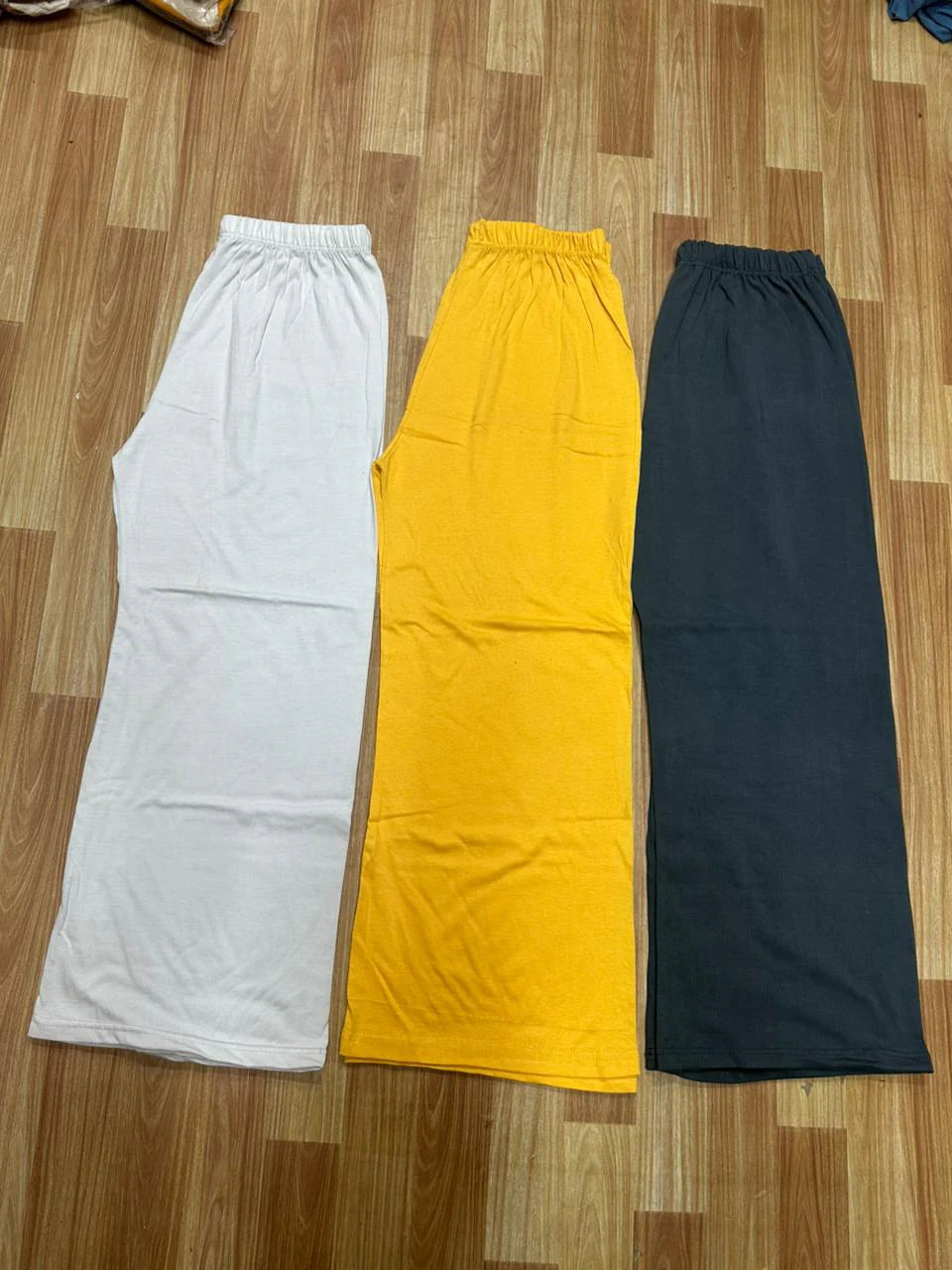 Pack Of 3 Random Colored Plazzo Pajamas For Ladies