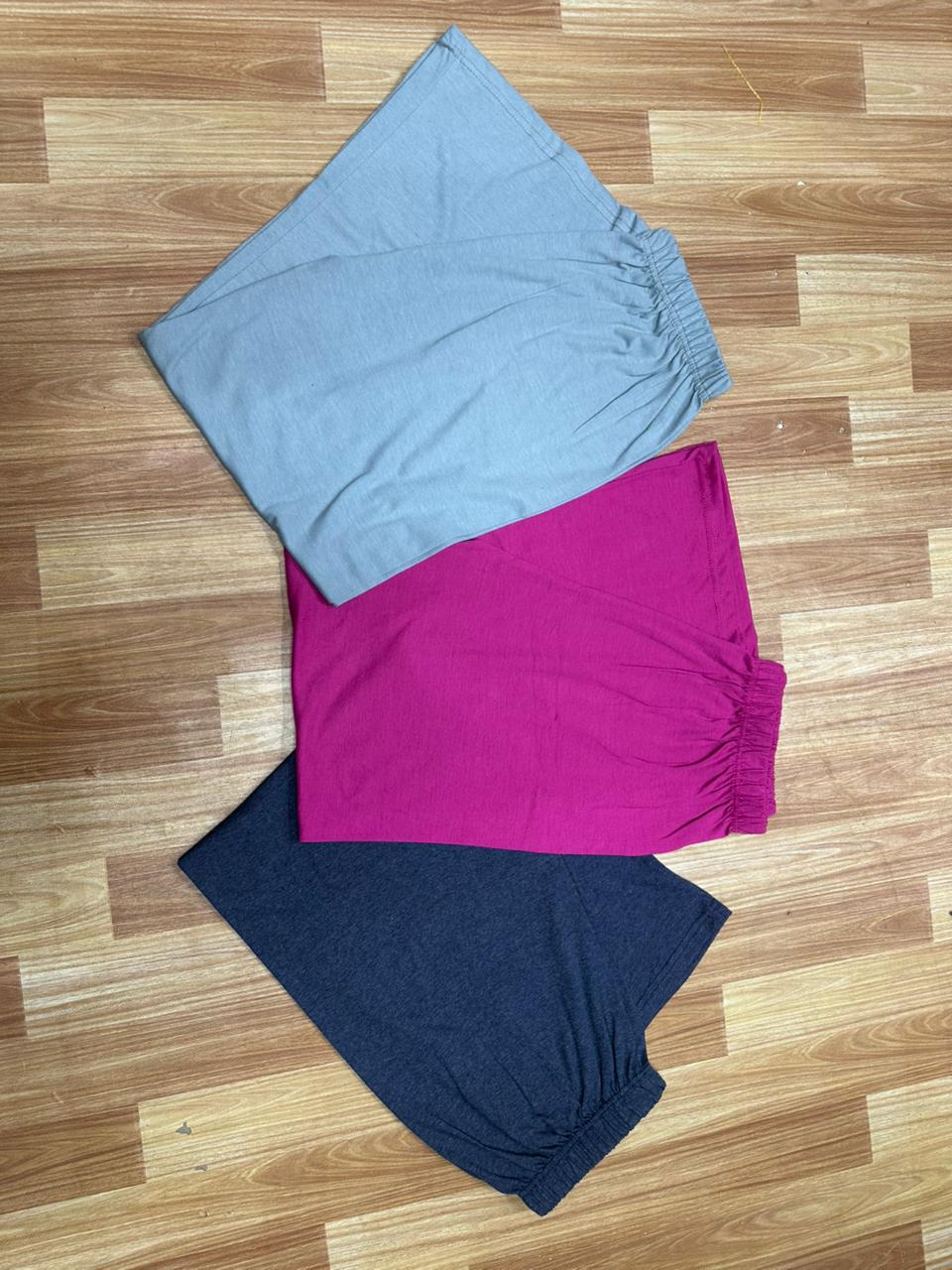 Pack Of 3 Random Colored Plazzo Pajamas For Ladies