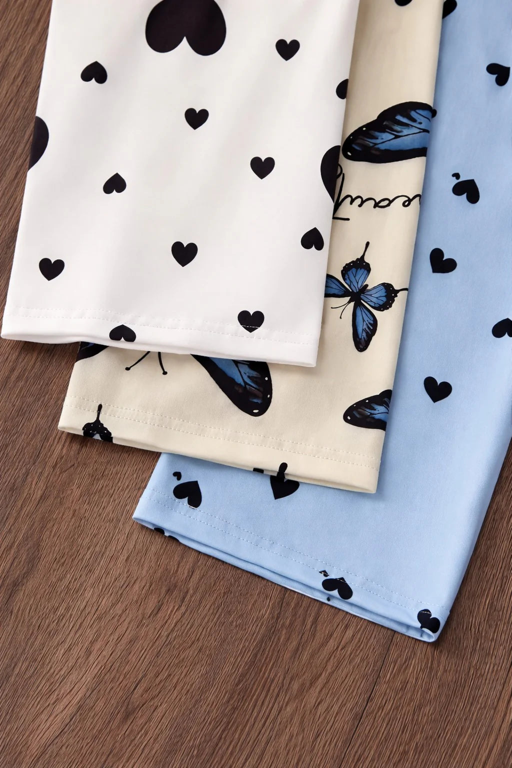 Pack of 3 Butterflies And Hearts Printed Plazo For Her