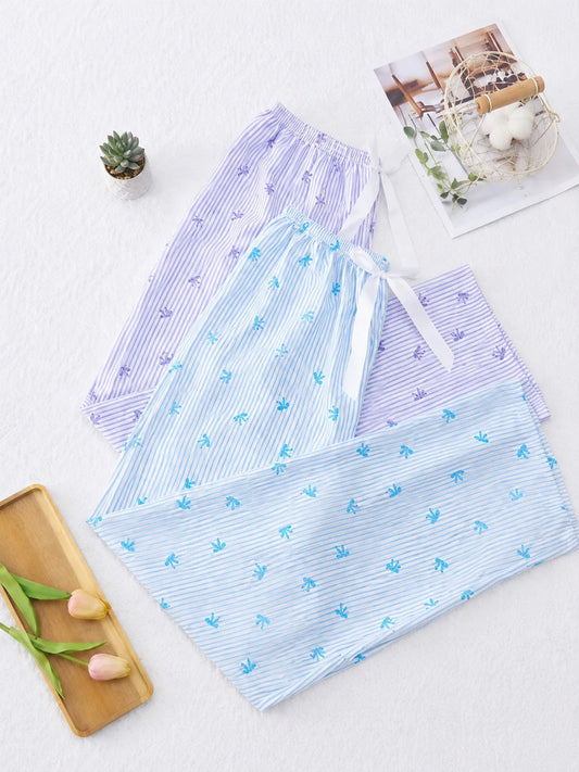 Pack of 2 Small Bow Printed Plazzo for her