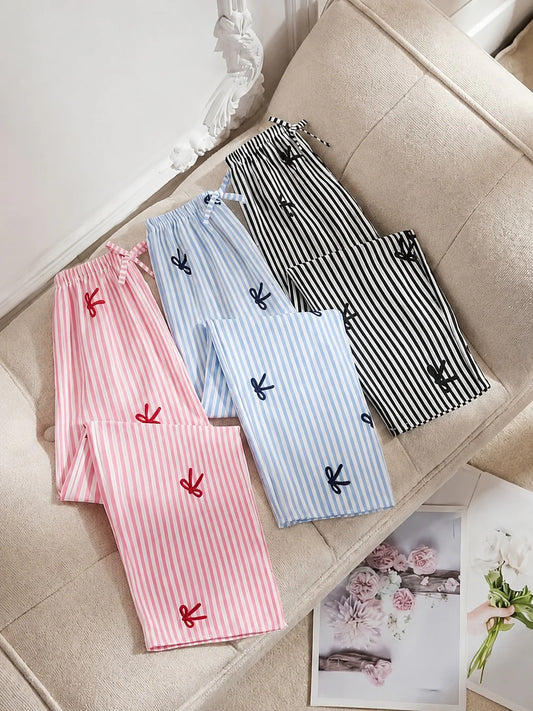 Pack Of 3 Bow And Lining Printed Plazzo for her