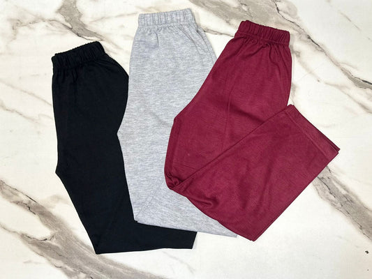Pack Of 3 Kids Plain trouser
