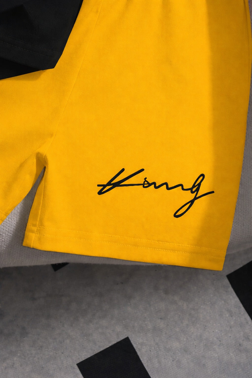 Black Kong printed t Shirt with yellow shorts printed kids suit