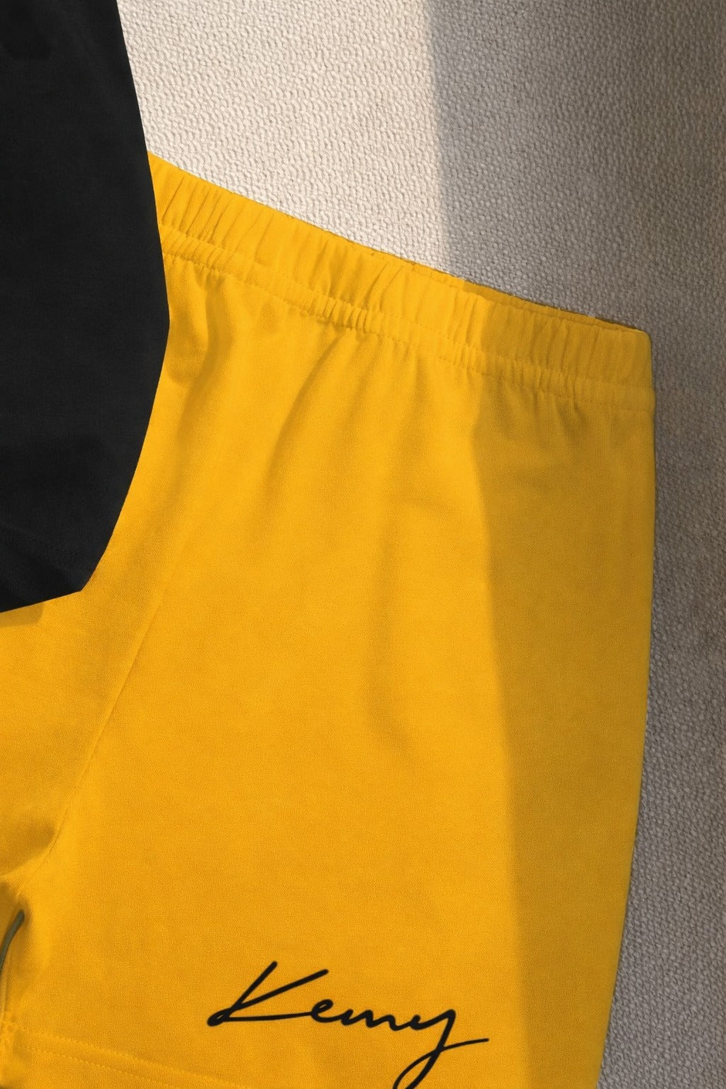 Black Kong printed t Shirt with yellow shorts printed kids suit