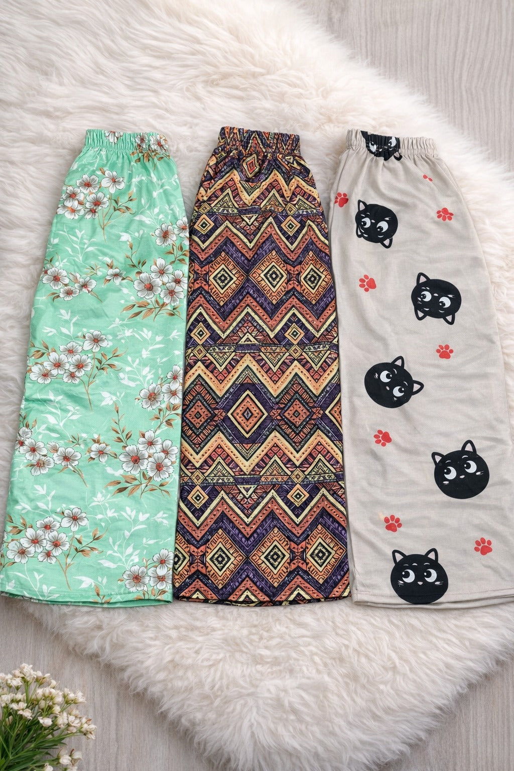 Pack of 3 Digital printed Pjs For her (MN-100003)