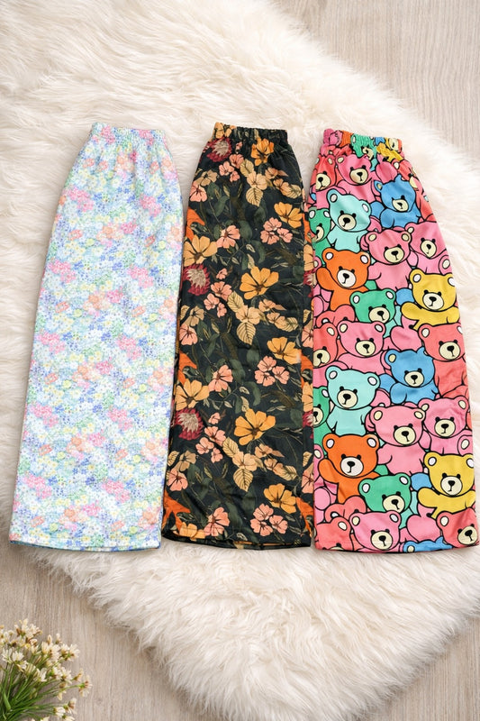 Pack of 3 Digital printed Pjs For her (MN-100004)